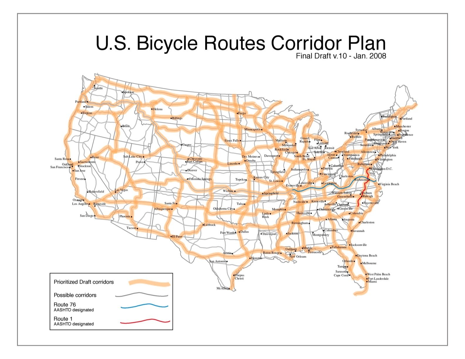 bicycle route map