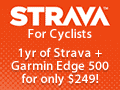 Strava 1yr plus Garmin Edge GPS for $249