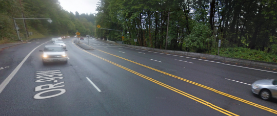 barbur curve looking north