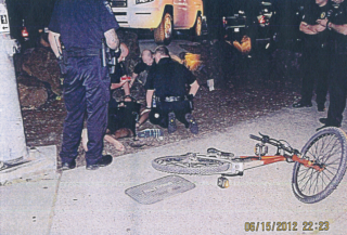 police photo with bike