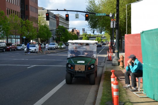 truck in bike lane