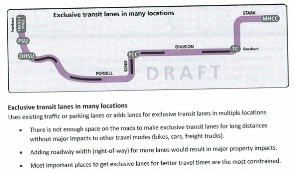 exclusive transit lanes