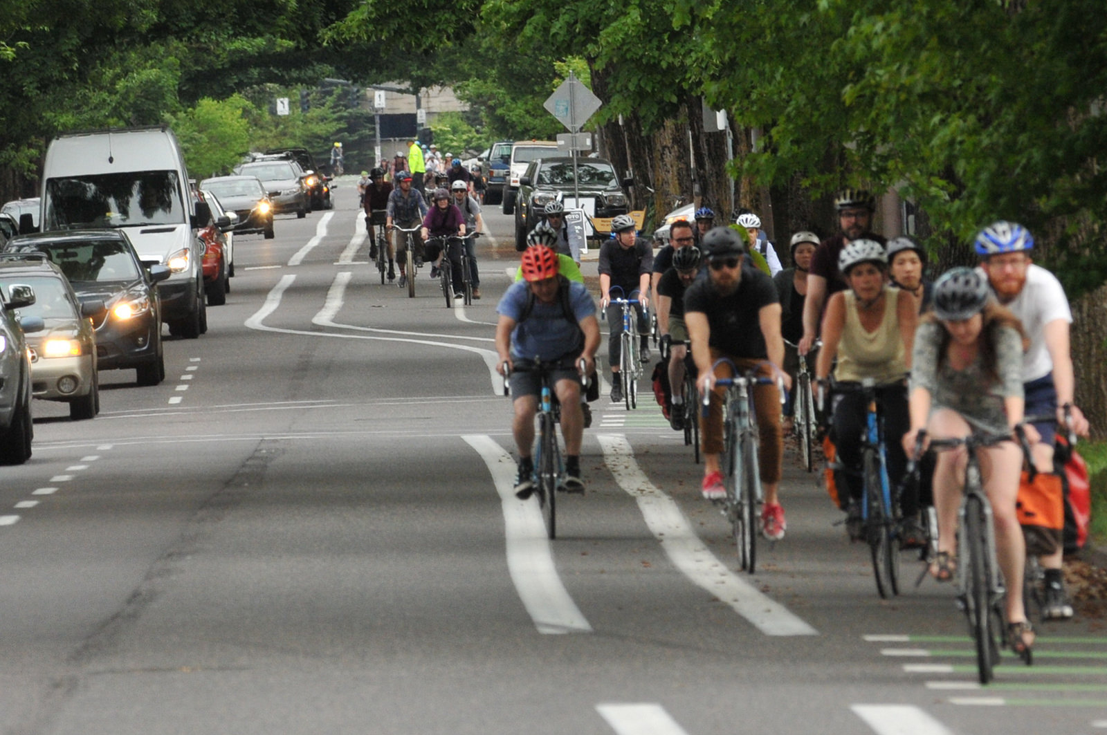 Bike traffic on Williams Avenue is bonkers right now