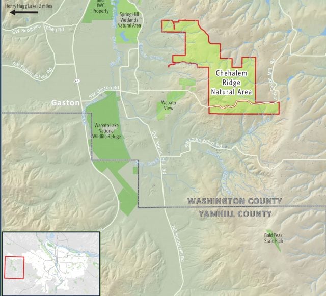 It's about three miles east of Hagg Lake, south of Forest Grove.(Map: Metro)
