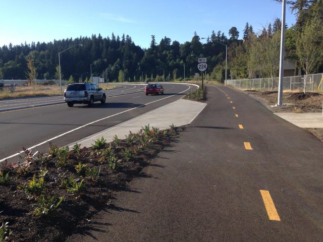 Part of the new bikeway built by ODOT as part of their Sunrise Corridor project. It opened on July 1st.(Photos: Adam Herstein)