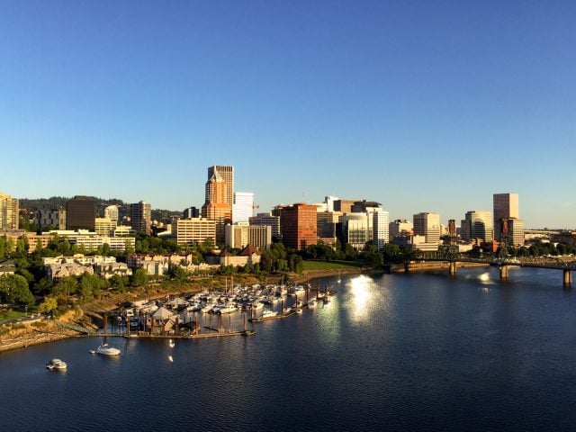 Portland from the Marquam Bridge. Great views of downtown on a pretty day. Picture by Jeremy Kitchen.