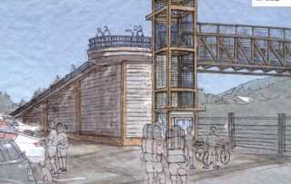 One of three options would include a ramp and an elevator.(Drawings: Port of Cascade Locks)