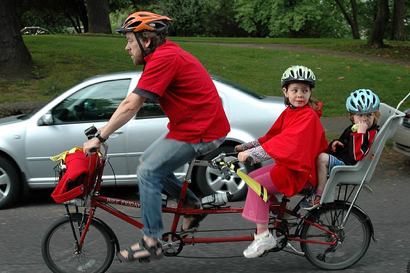bicycle with child carrier