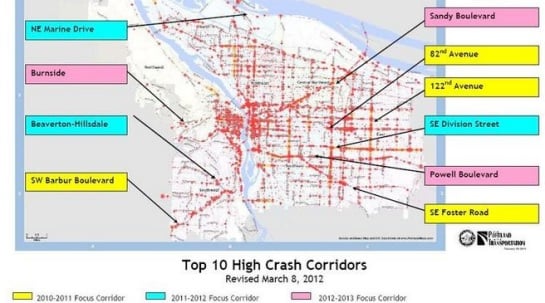 PBOT selects three ‘High Crash Corridors’ for safety improvements ...