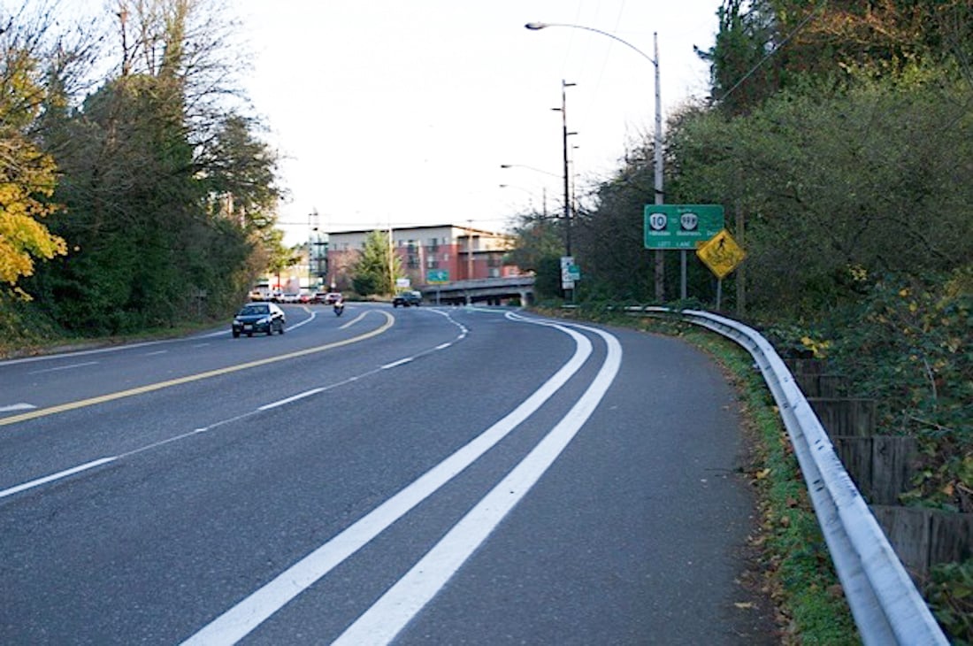 First look: New buffered bike lanes on Beaverton-Hillsdale Highway ...