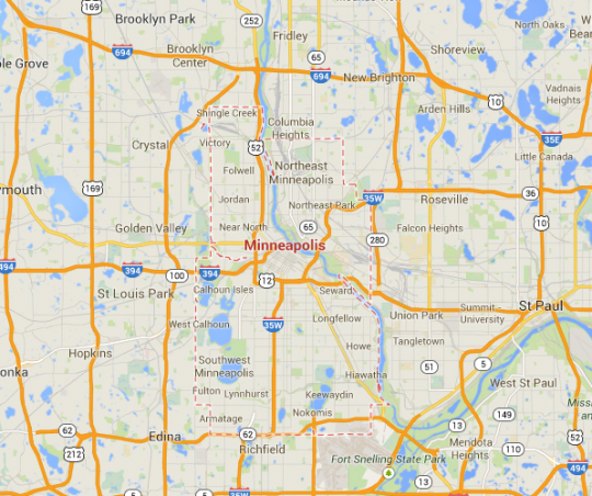 minneapolis map freeways