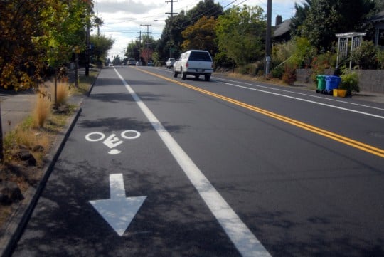 stencil bike lane