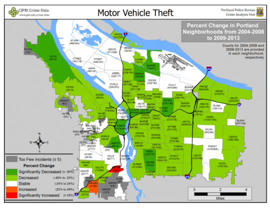 car theft neighborhood change