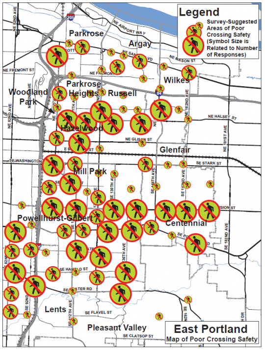 east portland bad crossings