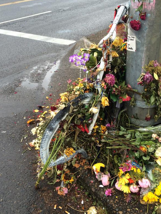 mangled ghost bike