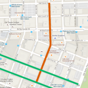 third avenue area map with bikeways