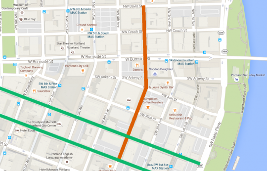 third avenue area map with bikeways