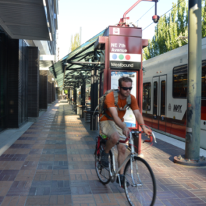 biking on max platform