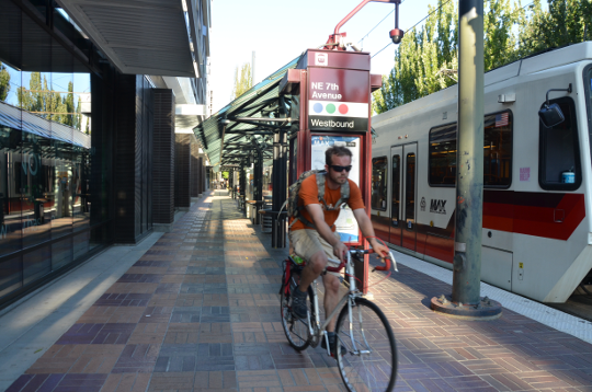 biking on max platform