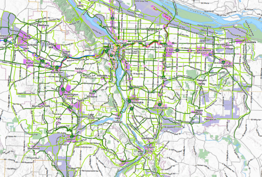 metro bike plan map