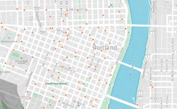 possible biketown station locations