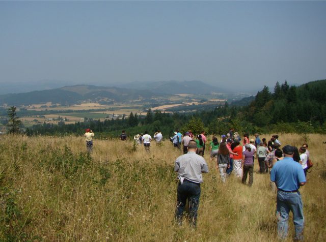 Looking west toward the Coast Range, Hagg Lake, and the Tualatin Valley.