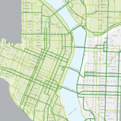 downtown portland bikeway map