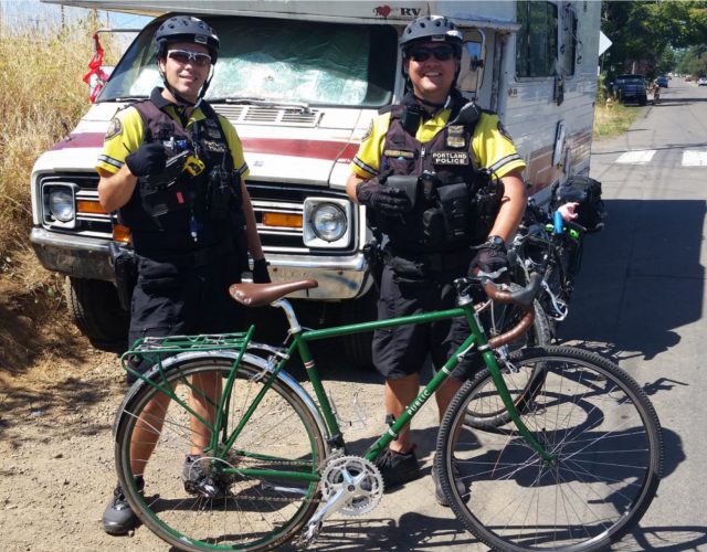 Recovered bike found along the Springwater path.