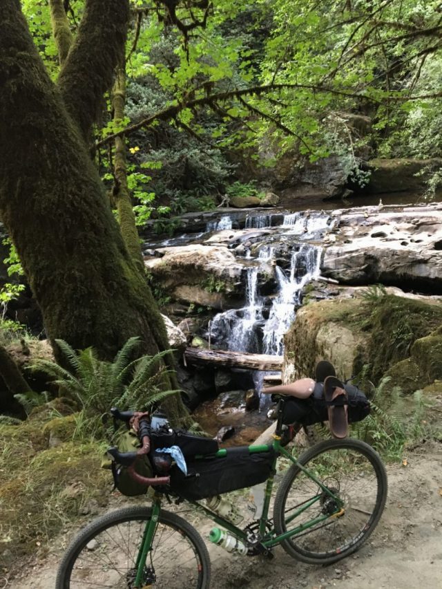 Big set of waterfalls off Coos Bay Wagon Road. Haven't figured out the name.