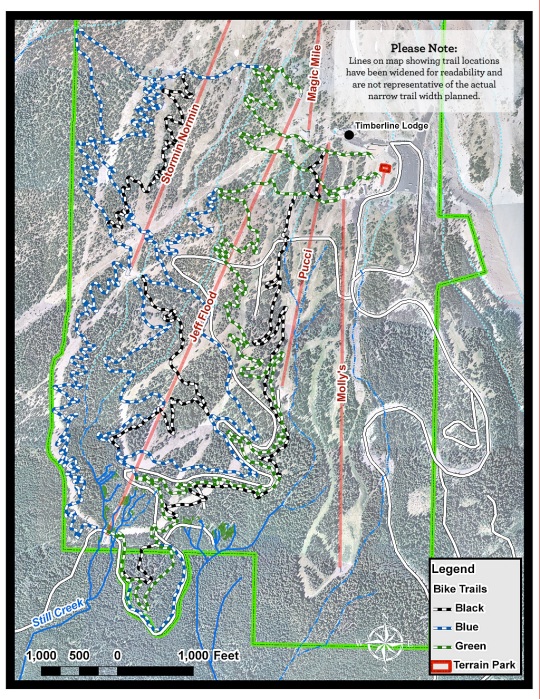 Blue Mountain Bike Park Trail Map