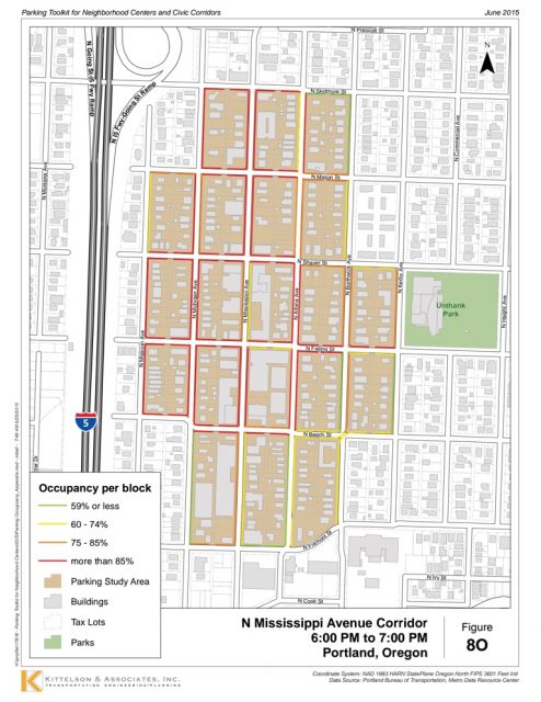 Example of a parking study (done by Kittelson & Associates, Inc.) for the Mississippi Ave area.