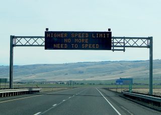 "Higher Speed Limit: No More Need to Speed" says an ODOT sign following speed limit increase in March 2016.(Photo: ODOT)