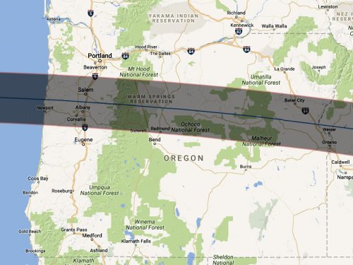 Solar Eclipse 2017 Oregon Map