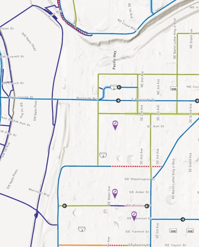 Portland’s official city bike map is now digital and interactive ...