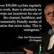 "Outrageous" to repeal tax break for 850,000 U.S. bicycle commuters, Rep. Blumenauer says