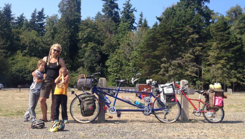 Tandem plus trailer bike (and camping gear)