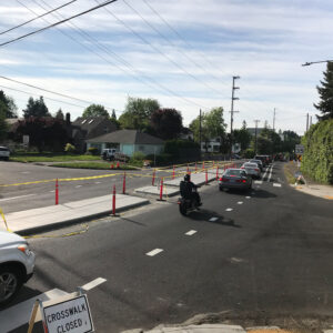 New median North Greeley at Willamette