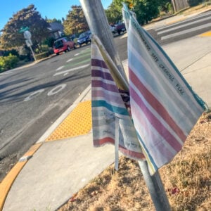 Flags for crossing NE 32nd at Killingsworth