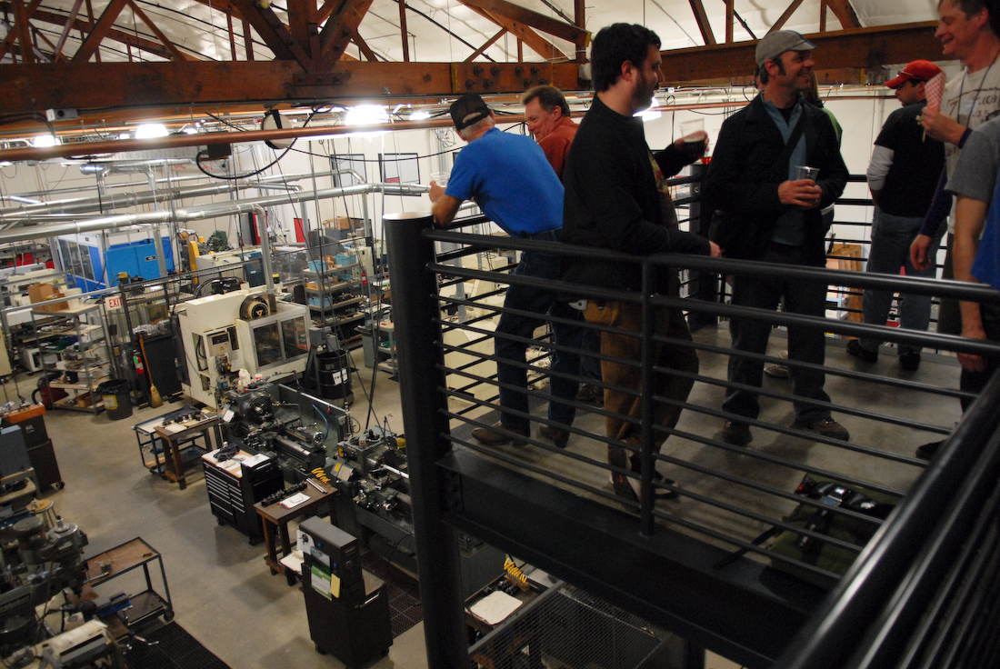 Overlooking one of the shop areas in the Chris King factory.