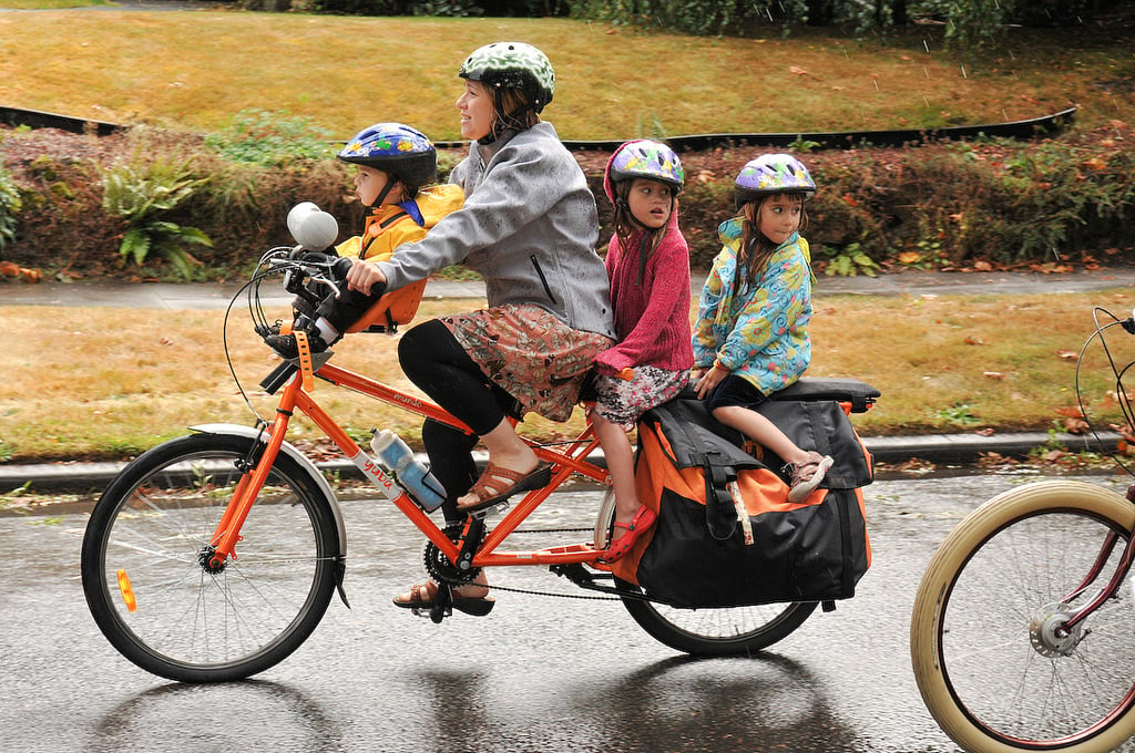 bike commuting in the rain