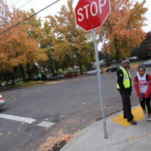 Traffic on Flint near Tubman school