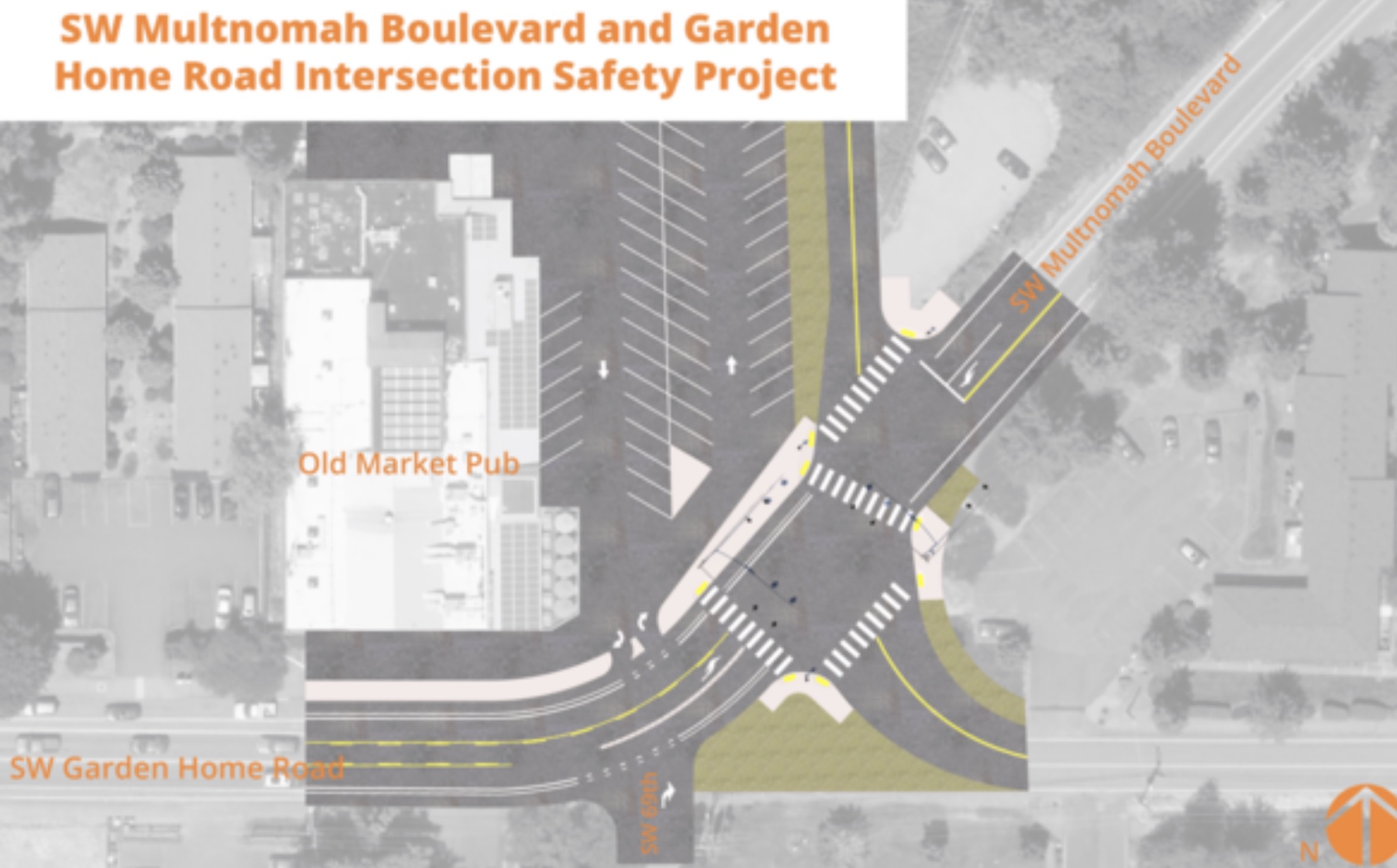 Pbot Opts For New Signal Crosswalks At Notorious Multnomah Garden