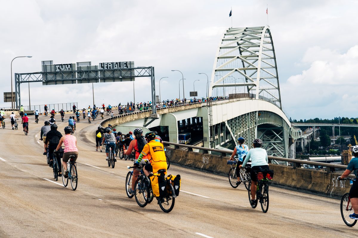 Bridge Pedal lures riders of all types to carfree highways BikePortland