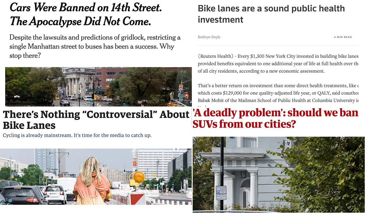 The Monday Roundup: Bike lane ROI, SUV insanity, emissions map, and ...