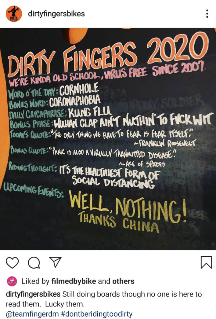 Dirty fingers store bike shop