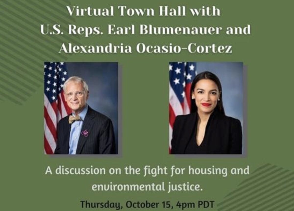 Blumenauer And Ocasio-Cortez To Host Climate And Housing Town Hall ...