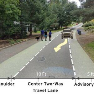 Michael Reiss's design for an Advisory Shoulder in Marshall Park, SW Portland.