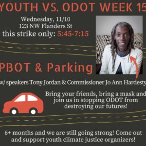 Youth vs. ODOT event flyer