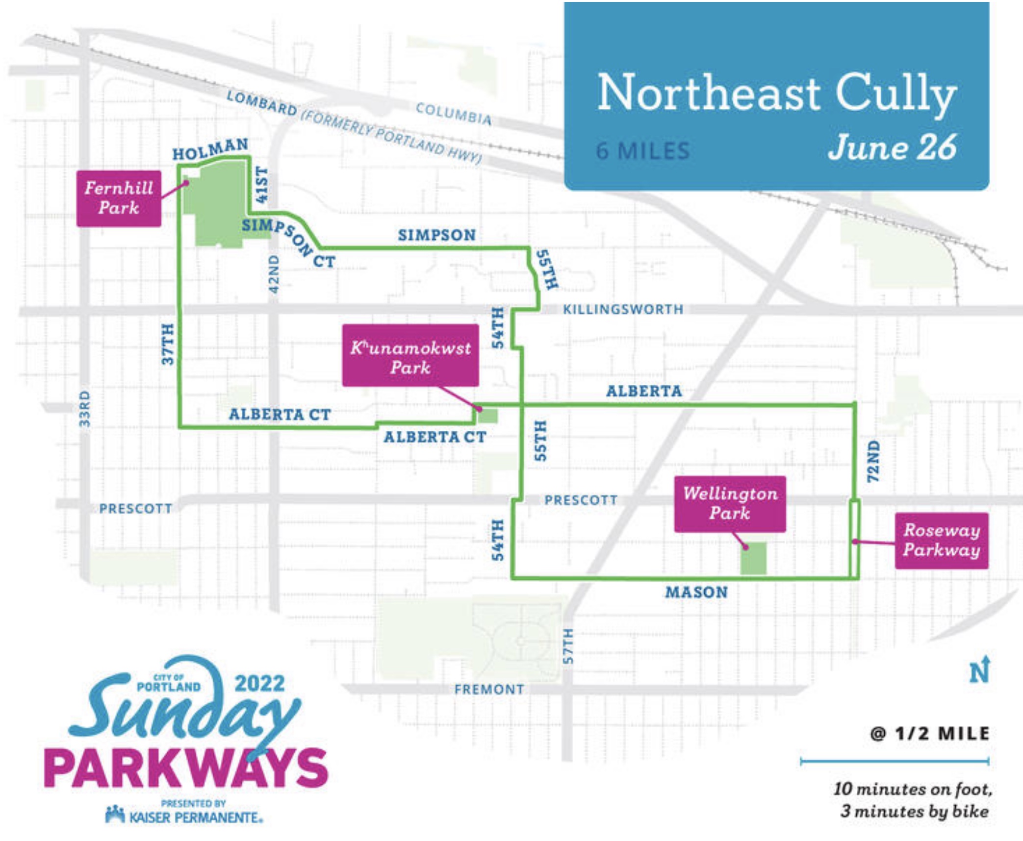 Sunday Parkways open streets events return this year! BikePortland