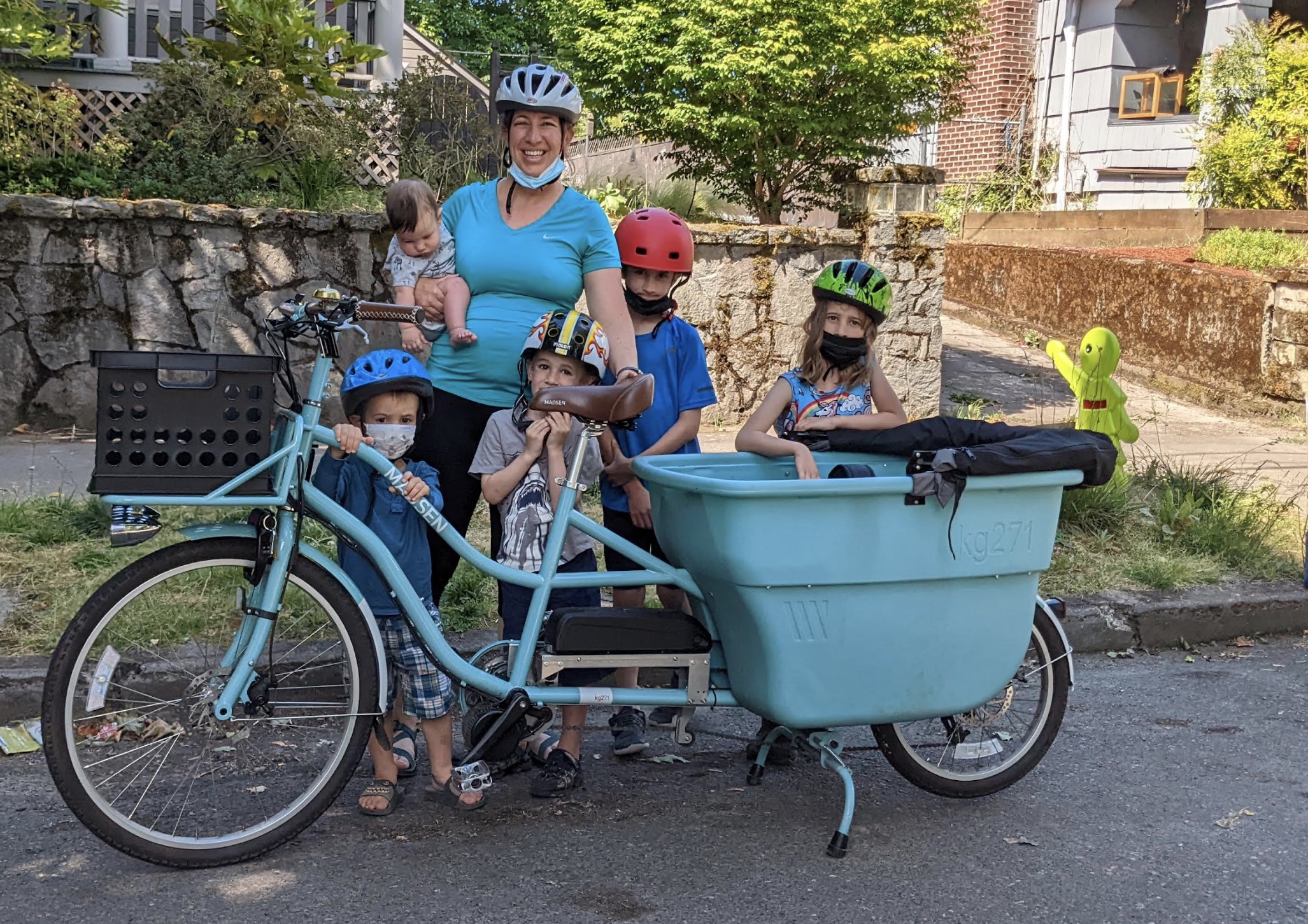 Family electric shop bike